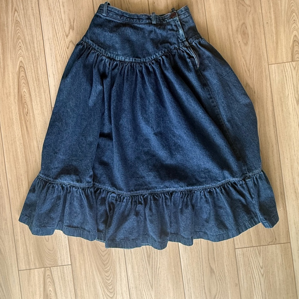 Vintage Arcadia Dark Blue A-Line Skirt